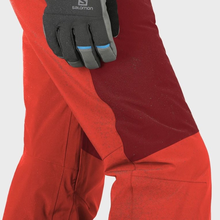 Salomon Brilliant Men's Ski Pants Red | CA 47J91